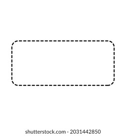 Dotted frame - vector. Template isolated on a white background.