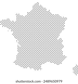 Dotted France Maps Illustration Halftones Background for Design Presentation