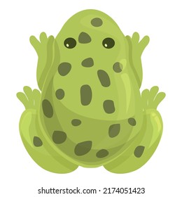 Dotted frog icon cartoon vector. Animal water. Smile happy