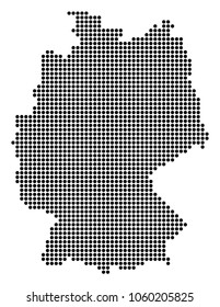 Dotted Germany Map. Vector pattern of Germany Map composed of circle elements. Vector geographic map.