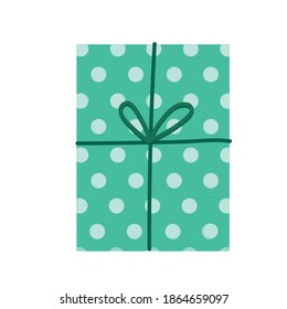 dotted gift box celebration party icon white background vector illustration