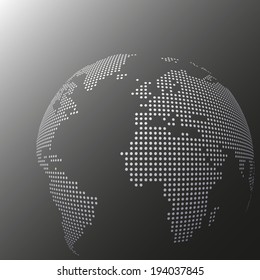 Dotted globe background