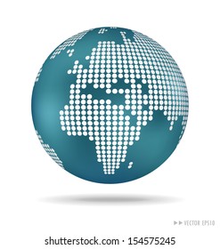 Dotted Globe. Vector illustration.
