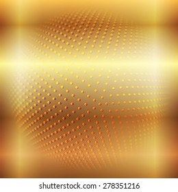 The dotted gold metallic background