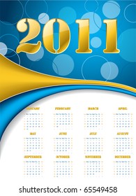 Dotted golden calendar