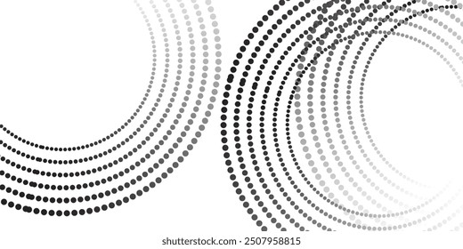 Dotted gradient circle. Halftone effect circular dotted frame. Progress round loader. Half tone circle. Vector illustration isolated on the white background.