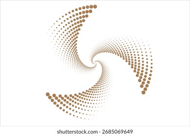 Dotted gradient circle. Halftone effect circular dotted frame. Progress round loader. Half tone circle.