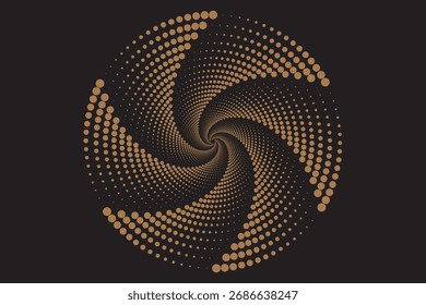 Círculo de gradiente pontilhado. Quadro pontilhado circular de efeito de meio-tom. Carregador de rodada de progresso. Círculo de meio tom. Eps10