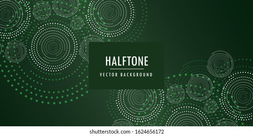 Dotted gradient design for your business. Creative geometric background in halftone style with colored spots.