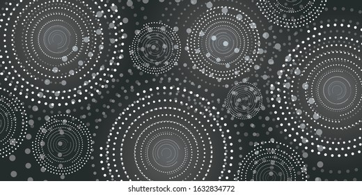 Dotted gradient design for your business. Creative geometric background in halftone style with colored spots.