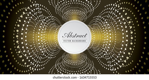 Dotted gradient design for your business. Creative geometric background in halftone style with colored spots.