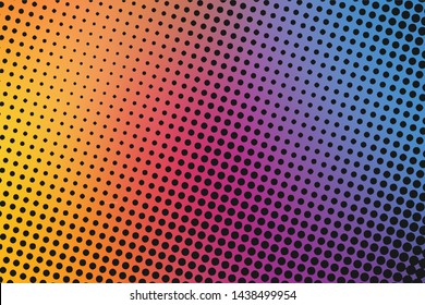Dotted gradient, fading dot effect. Colored background, vector design, EPS10
