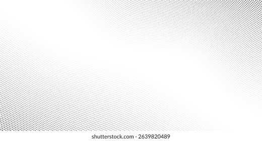 A dotted gradient halftone background with abstract pattern, minimal black and white design, modern texture