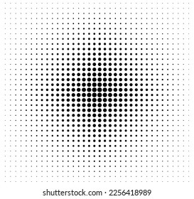 Dotted gradient halftone background. Horizontal seamless dotted pattern in pop art style. Abstract modern stylish texture. Fade gradient black and white half tone background. Vector illustration.