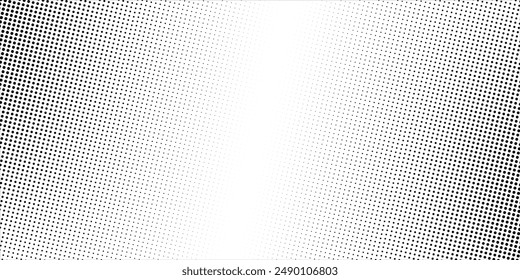 Dotted gradient halftone background. Horizontal seamless dots pattern in pop art style. Abstract modern stylish texture. Vector illustration.