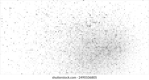 Dotted gradient halftone background. Horizontal seamless dots pattern in pop art style. Abstract modern stylish texture. Vector illustration.