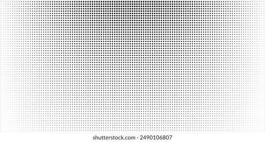 Dotted gradient halftone background. Horizontal seamless dots pattern in pop art style. Abstract modern stylish texture. Vector illustration.