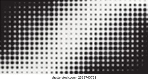 Dotted gradient halftone background. Horizontal seamless dots pattern in pop art style. Abstract modern stylish texture