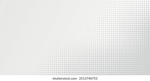 Dotted gradient halftone background. Horizontal seamless dots pattern in pop art style. Abstract modern stylish texture
