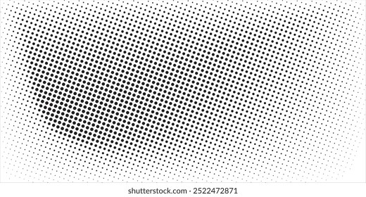 Dotted gradient halftone background. Horizontal seamless dots pattern in pop art style. dots background
