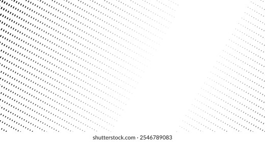 Dotted gradient halftone background. Horizontal seamless dots pattern in pop art style. Abstract modern stylish texture. Vector illustration.