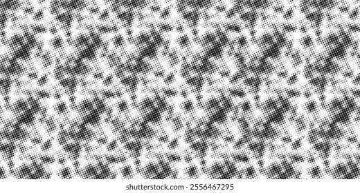 Dotted gradient halftone background. Horizontal seamless dotted pattern in pop art style. Abstract modern stylish texture.