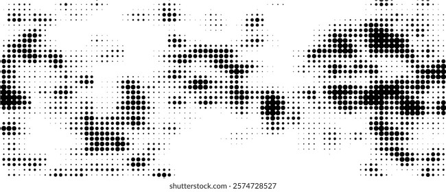 Dotted gradient halftone background. Horizontal seamless dots pattern in pop art style. Abstract modern stylish texture. Vector illustration