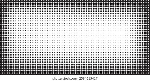 Dotted gradient halftone background. Horizontal seamless dots pattern in pop art style. modern.
