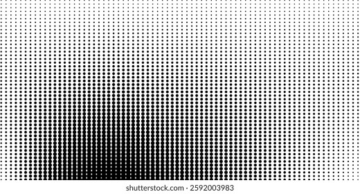 Dotted gradient halftone background. Horizontal seamless dots pattern in pop art style. Abstract modern arts