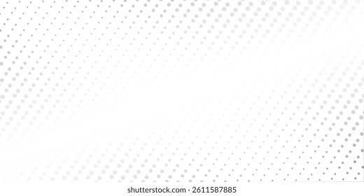 Dotted gradient halftone background. Horizontal seamless dots pattern in pop art style. Abstract modern stylish texture. eps10.