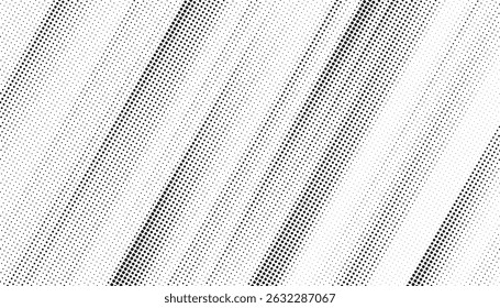 Dotted gradient halftone background. Horizontal seamless dots pattern in pop art style. Abstract modern stylish texture. Vector illustration.