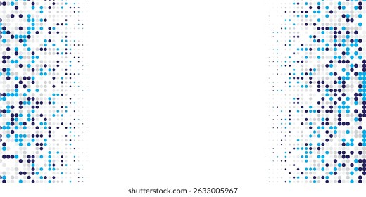 Dotted gradient halftone background. Horizontal seamless dots pattern in pop art style. Abstract modern stylish texture. Vector illustration.