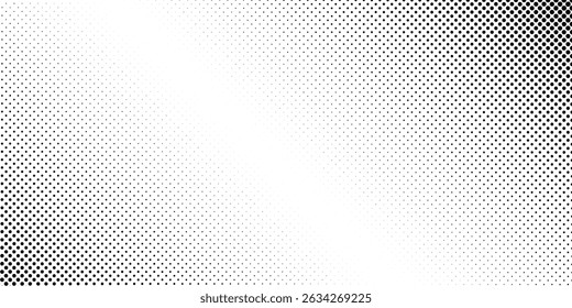 Dotted gradient halftone background. Horizontal seamless dots pattern in pop art style. Abstract modern stylish texture. Vector illustration.