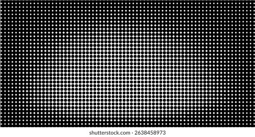 Dotted gradient halftone background. Horizontal seamless dots pattern in pop art style. Abstract modern stylish texture. Vector illustration.