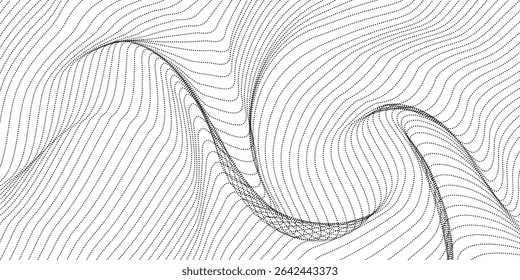Plano de fundo de meio-tom de gradiente pontilhado. Padrão de pontos horizontais sem costura no estilo pop art. Abstrato textura moderna e elegante. Ilustração vetorial.