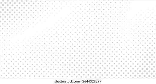 Dotted gradient halftone background. Horizontal seamless dots pattern in pop art style. Abstract modern stylish texture. Vector eps10.