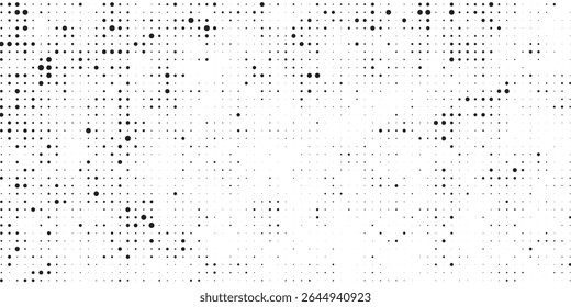 Plano de fundo de meio-tom de gradiente pontilhado. Padrão de pontos horizontais sem costura no estilo pop art. Abstrato textura moderna e elegante. Ilustração vetorial, eps10