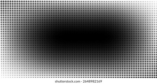 Dotted gradient halftone background. Horizontal seamless dots pattern in pop art style. Abstract modern stylish texture. Vector illustration.