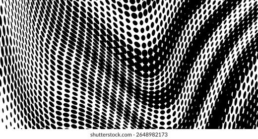 Dotted gradient halftone background. Horizontal seamless dots pattern in pop art style. Abstract modern stylish texture. modern