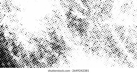 Dotted gradient halftone background. Horizontal seamless dots pattern in pop art style. Abstract modern stylish texture. Vector illustration, eps10