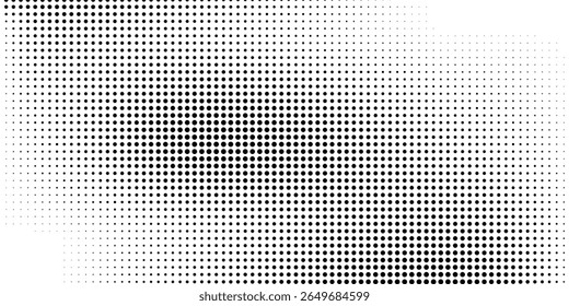Dotted gradient halftone background. Horizontal seamless dots pattern in pop art style. Abstract modern stylish texture.