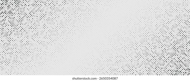 Dotted gradient halftone background. Horizontal seamless dots pattern in pop art style.	