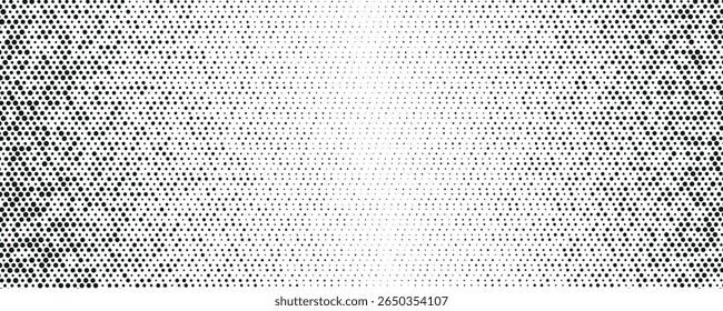 Dotted gradient halftone background. Horizontal seamless dots pattern in pop art style.	