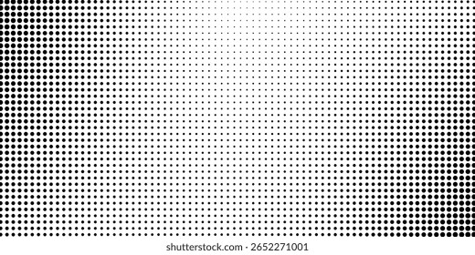 Fondo de semitono de degradado punteado. Horizontal patrón de puntos sin fisuras en estilo pop art. Abstractas textura moderna con estilo. EPS 10