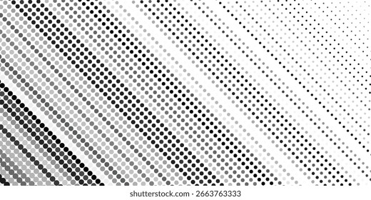 Dotted gradient halftone background. Horizontal seamless dots pattern in pop art style. Abstract modern stylish texture modern arts