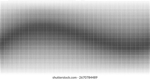 Dotted gradient halftone background. Horizontal seamless dots pattern in pop art style. Abstract modern stylish texture.