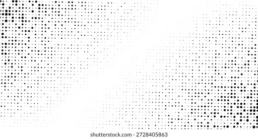 Plano de fundo de meio-tom de gradiente pontilhado. Padrão de pontos horizontais sem costura no estilo pop art. Abstrato textura moderna e elegante. Ilustração vetorial.