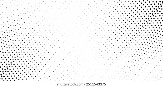 Dotted gradient halftone background. Seamless horizontal dot pattern in pop art style. Abstract modern stylish texture. Vector illustration. rectangle.