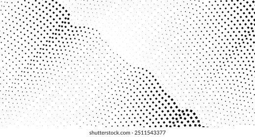 Dotted gradient halftone background. Seamless horizontal dot pattern in pop art style. Abstract modern stylish texture. Vector illustration. rectangle.