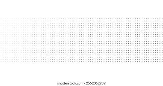 Fondo de línea de semitono de degradado punteado. Horizontal patrón de puntos sin fisuras en estilo pop art. Abstractas textura moderna con estilo. Ilustración vectorial